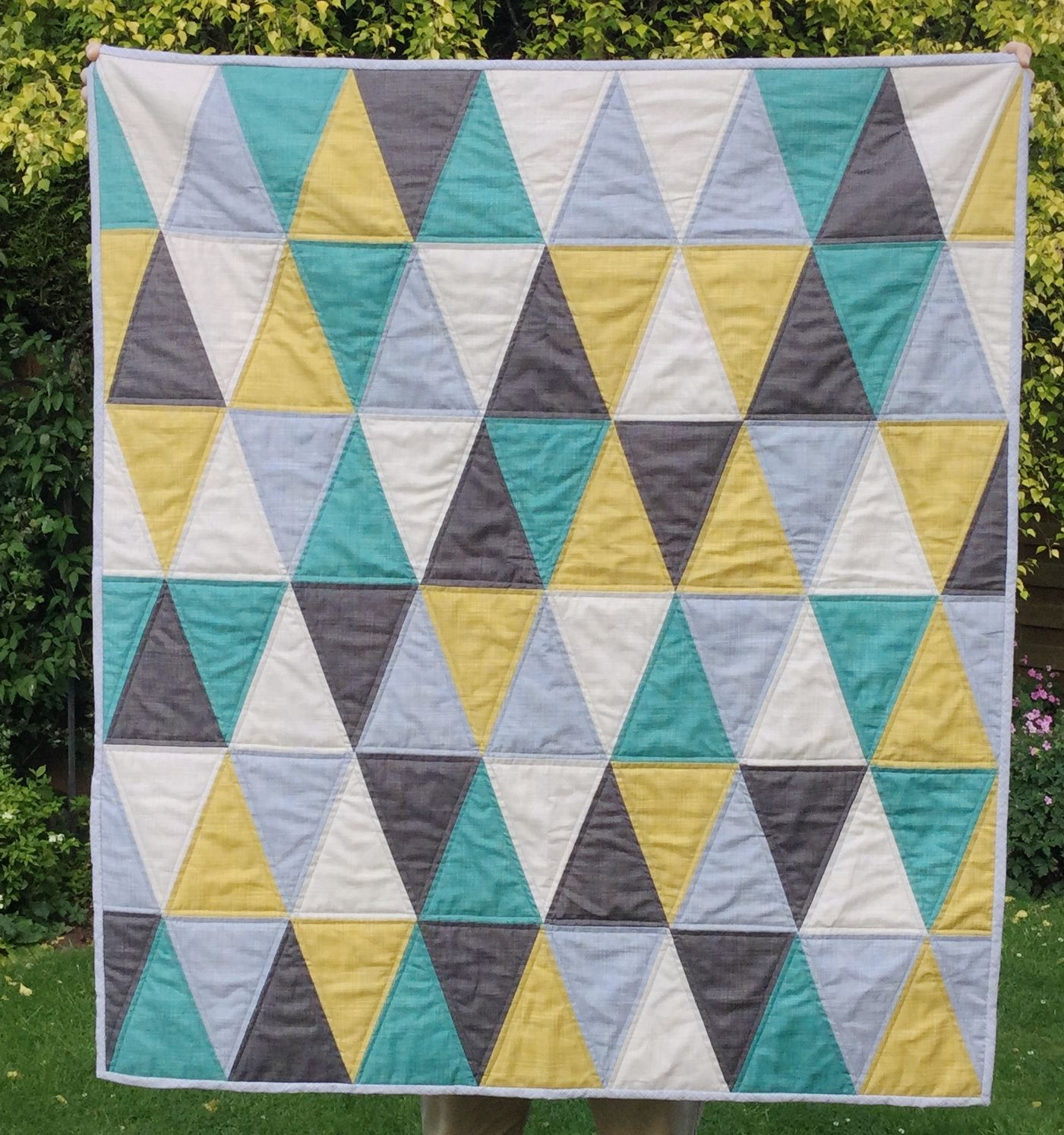 Triangle Baby Quilt Downloadable Pattern Gives Full 