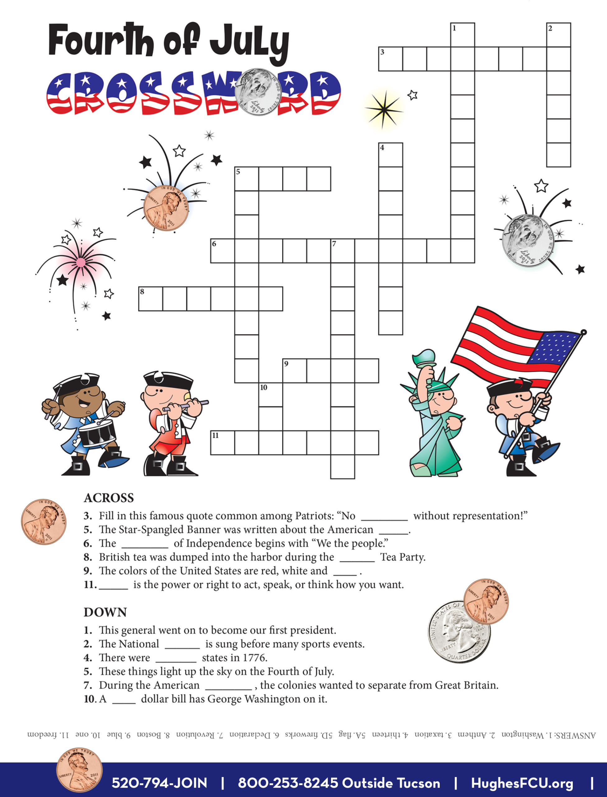 Free Printable 4th Of July Crossword Puzzles
