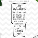 Tumbler Care Instructions Svg Care Card Svg Tumbler