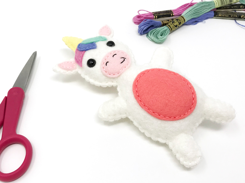 Unicorn Softie Free Pattern Tutorial Felt With Love 