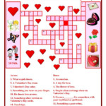 Valentine Day Crossword English ESL Worksheets For