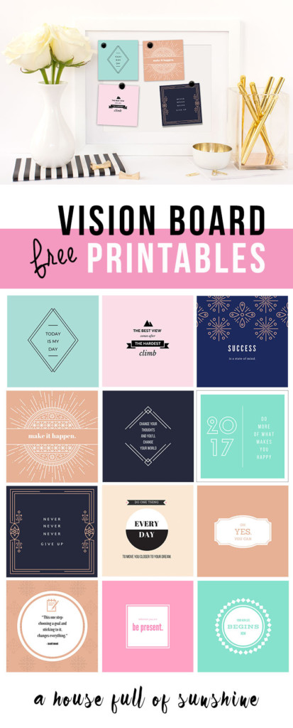 Vision Board Printables A House Full Of Sunshine