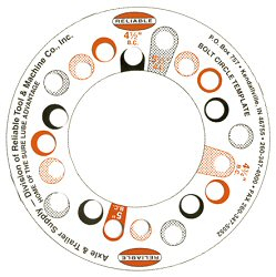 Wheel Hub Bolt Circle Template