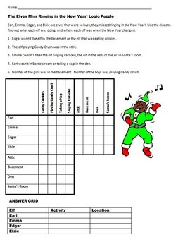 Winter Holiday Christmas Fun Nine Logic Puzzles For 