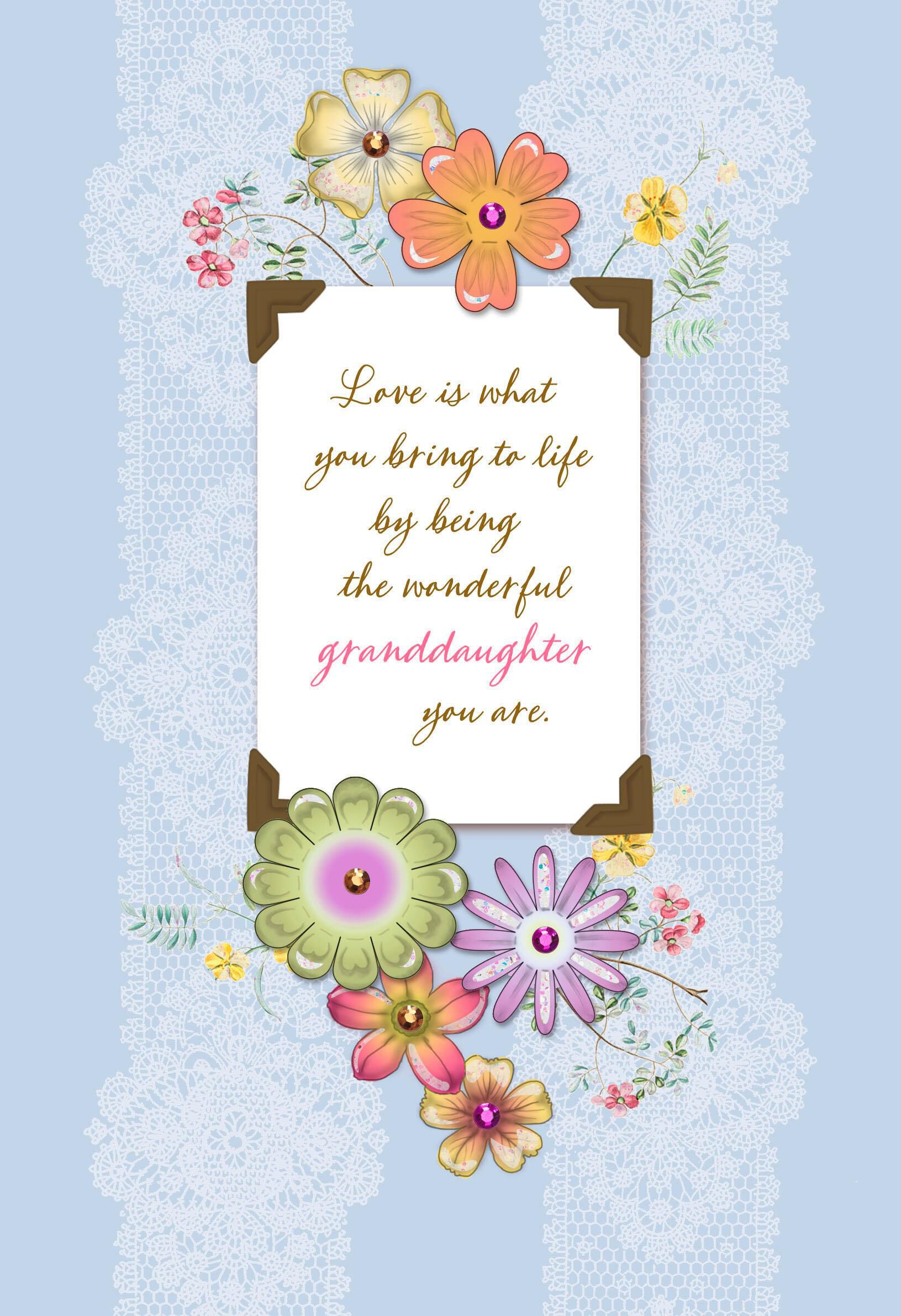 Wonderful Granddaughter Birthday Card Greeting Cards 