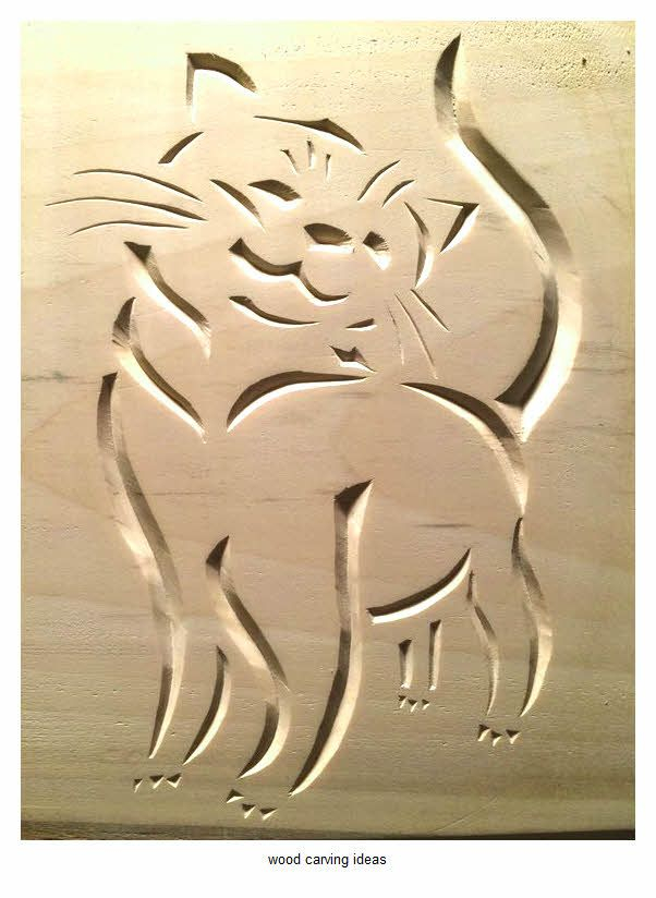 Wood Carving Pattern For Beginner Ideas Cat Simple Wood