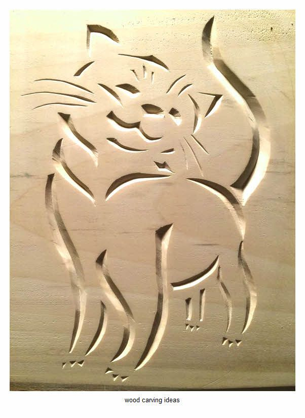 Wood Carving Pattern For Beginner Ideas Cat Simple Wood 