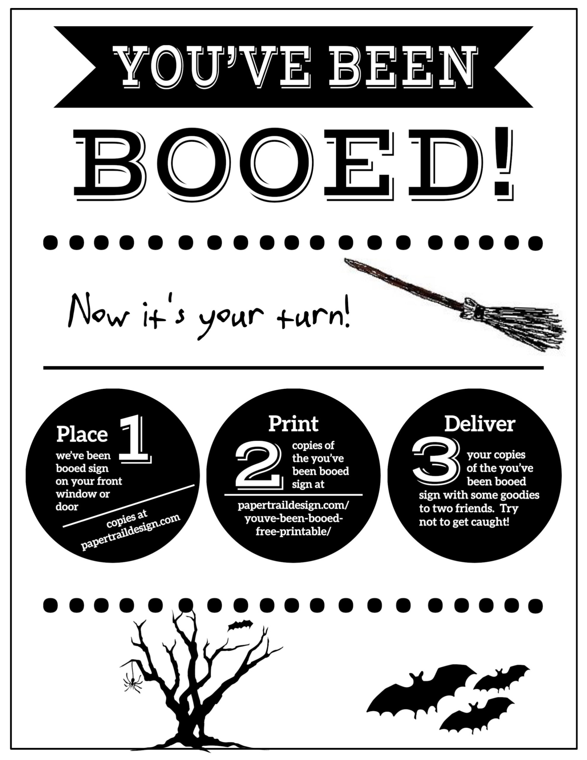You ve Been Booed Free Printable Signs Paper Trail Design