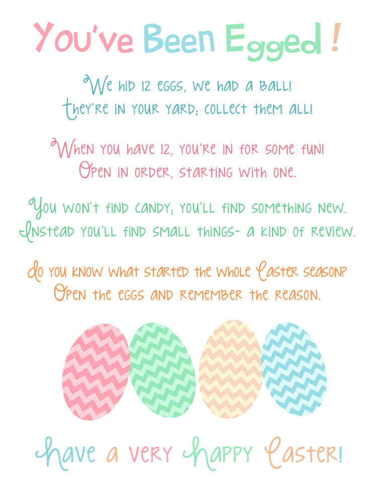 You ve Been Egged Free Printable