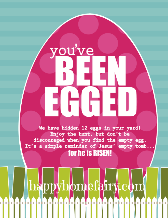 You ve Been Egged He Is Risen Style FREE Printable 