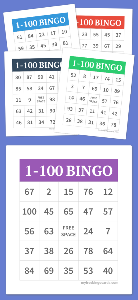 100 Free Printable Bingo Cards Printable Bingo Cards