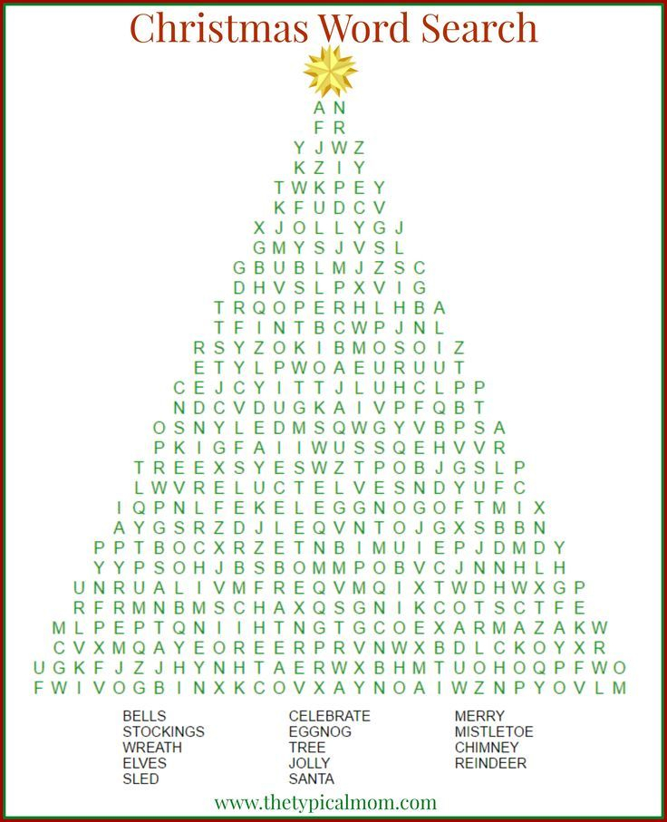 free printable holiday word search puzzles