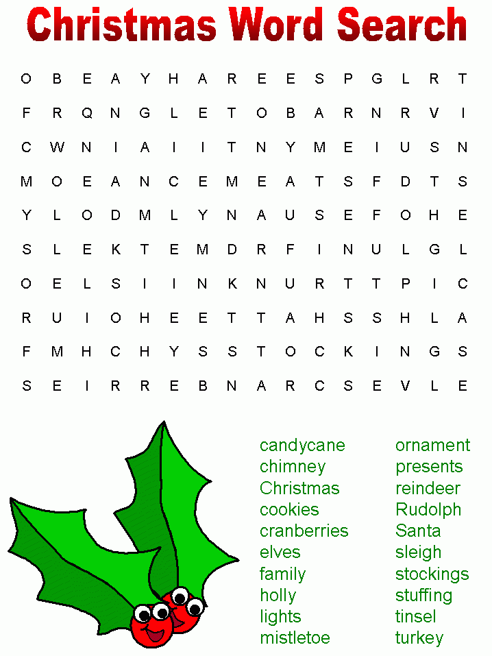 36 Printable Christmas Word Search Puzzles KittyBabyLove