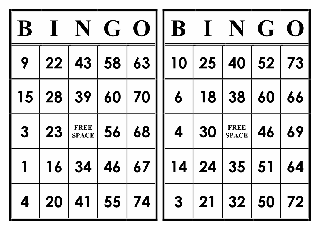 5 Best Free Printable Number Bingo Cards Printablee