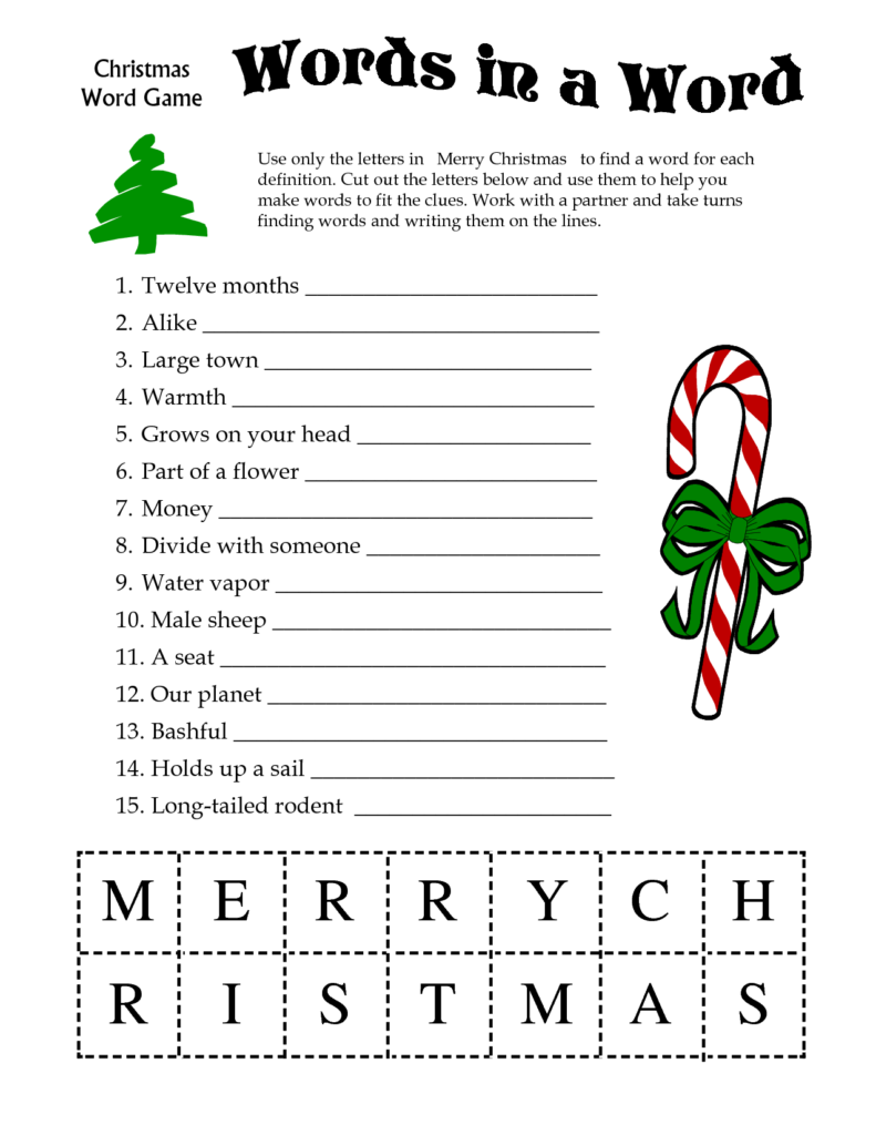 5 Images Of Free Printable Christmas Word Games