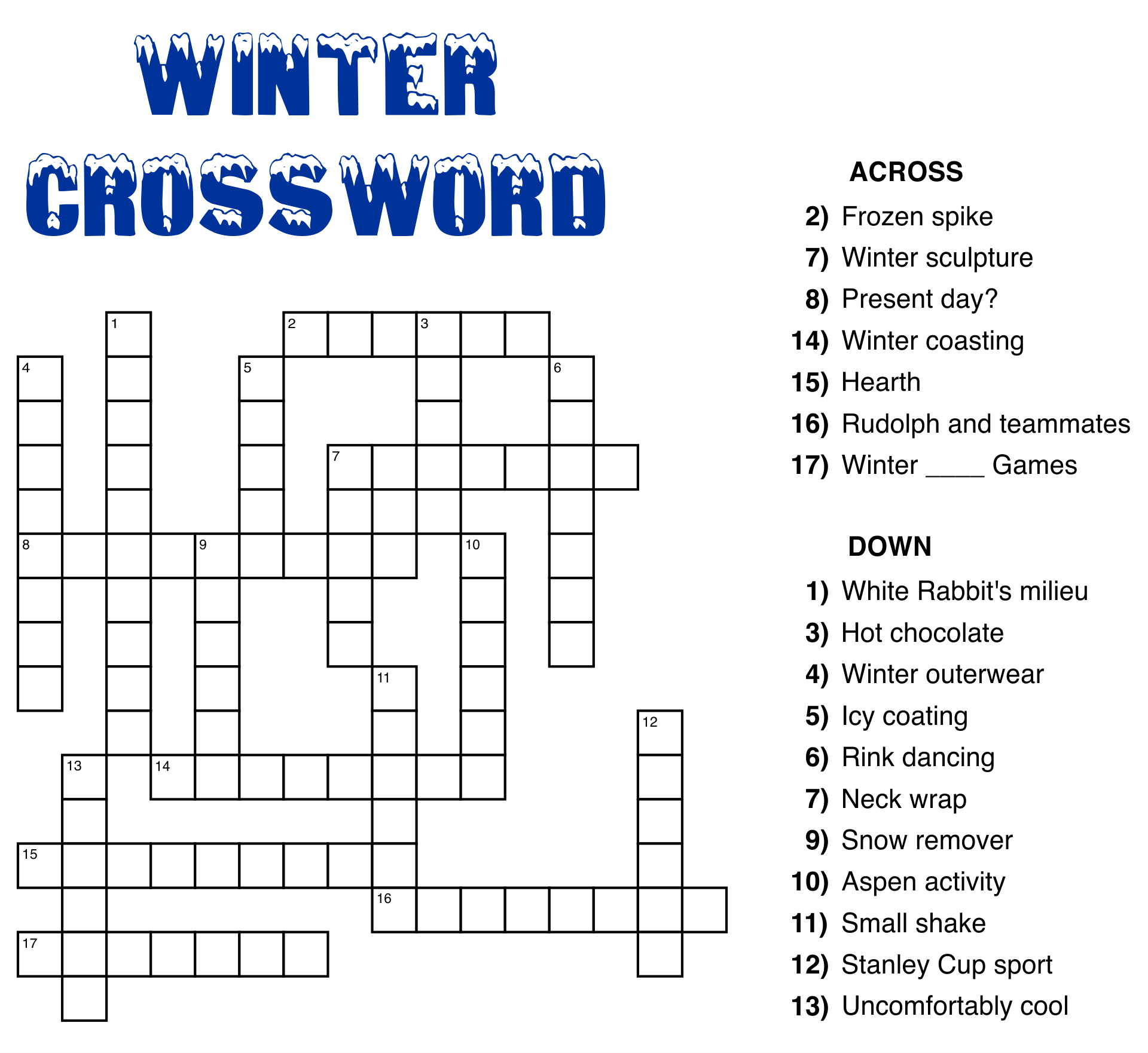 6 Best Large Print Easy Crossword Puzzles Printable 