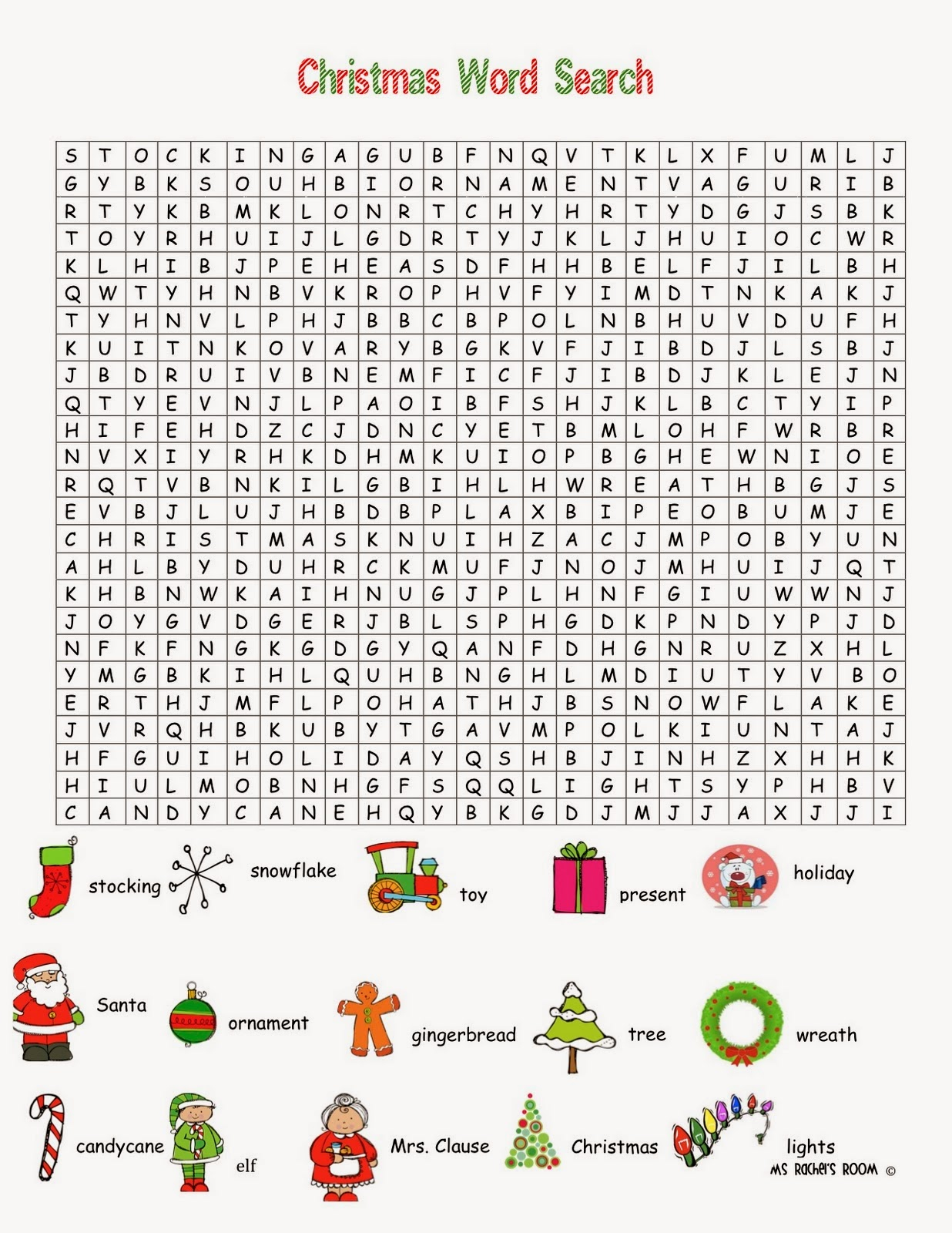 6 Hard Christmas Word Search