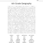 6th Grade Geography Word Search WordMint