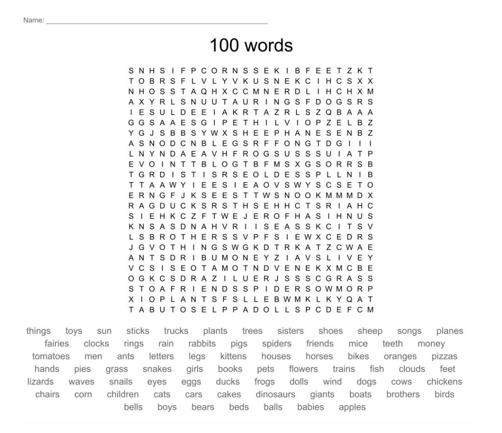 7 Best 100 Word Word Searches Printable Printablee