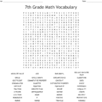 7TH GRADE MATH VOCABULARY WORDS Word Search WordMint