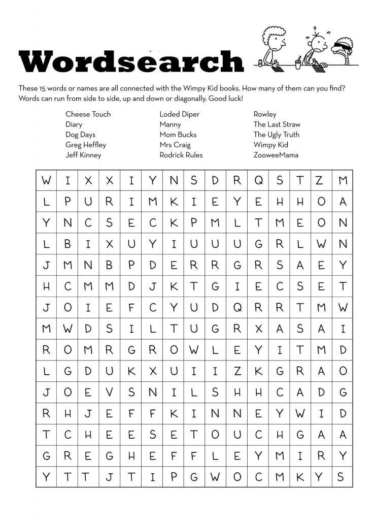 large print fun word search printable