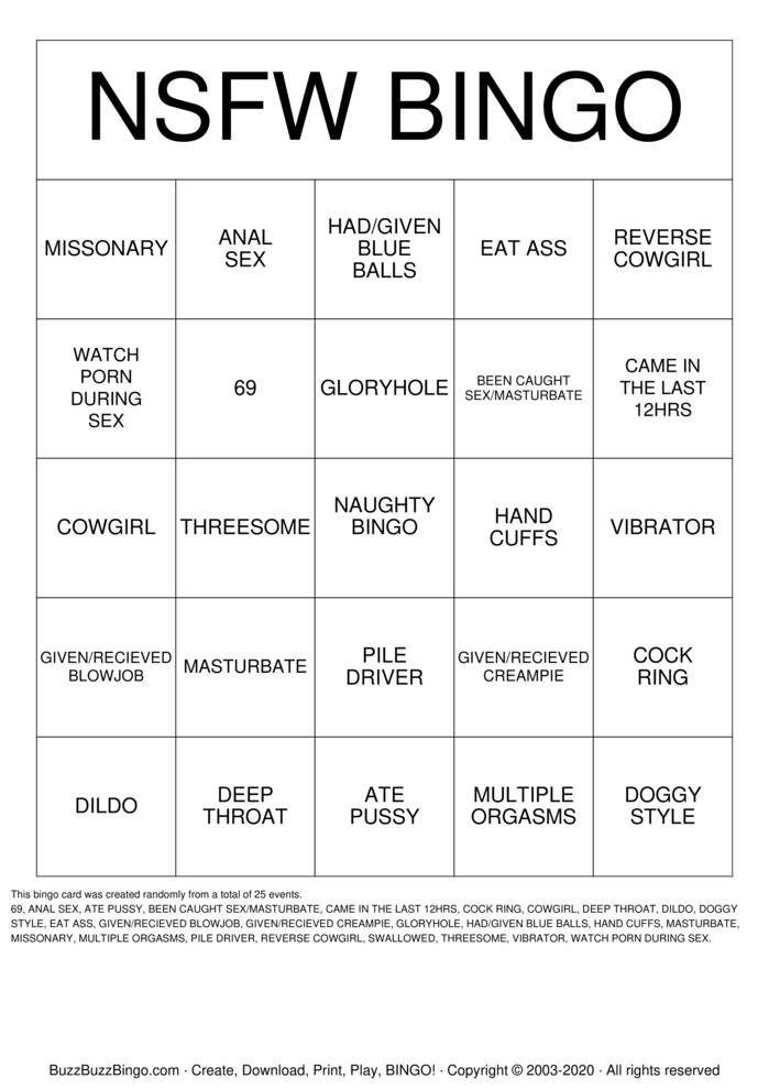 Adult Bingo Cards To Download Print And Customize 