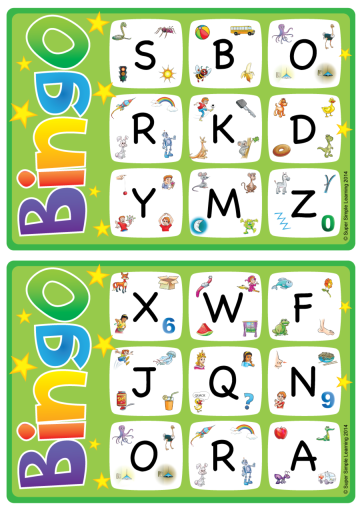 Alphabet Vocabulary Bingo Game Uppercase Letters A Z