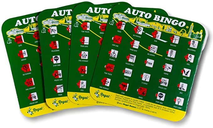 Amazon Green Auto Backseat Bingo Pack Of 4 Bingo 