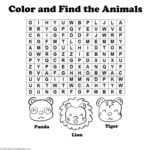 Animal Word Search Coloring Pages 1 GetColoringPages