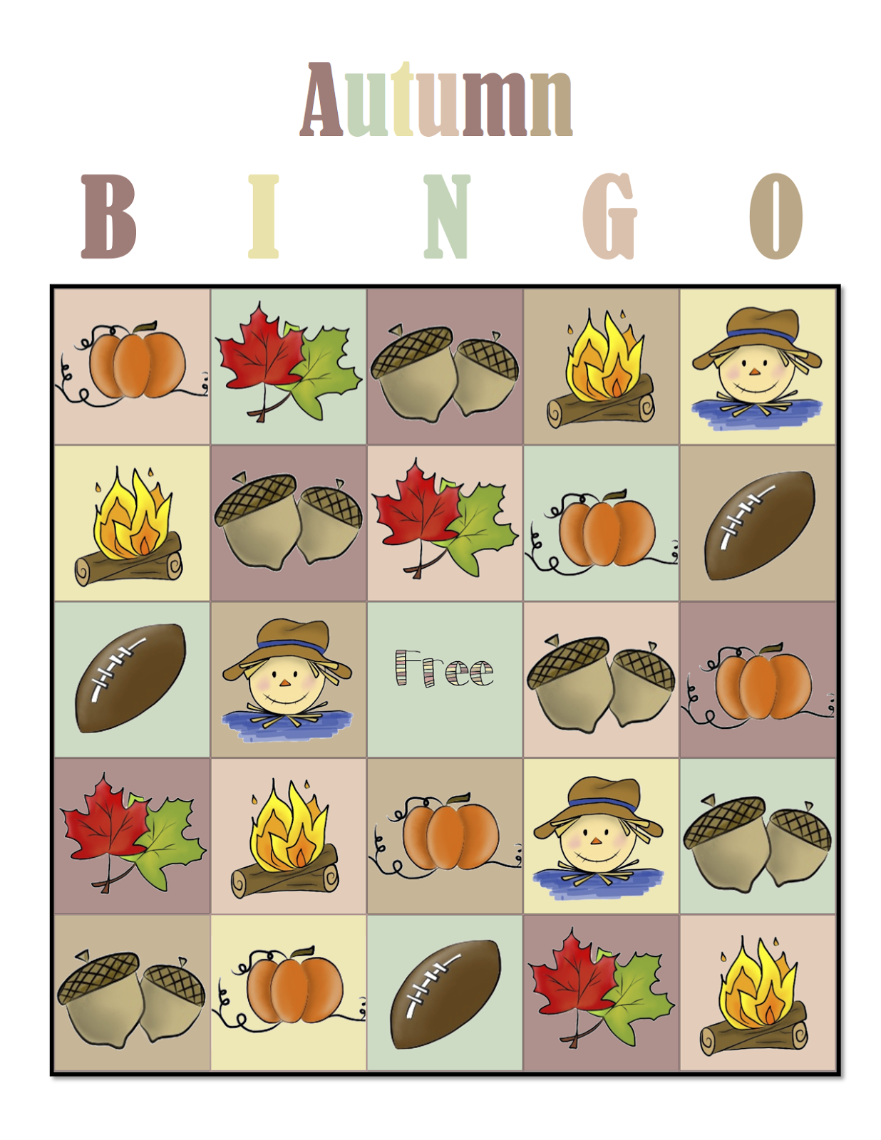 Autumn Bingo 