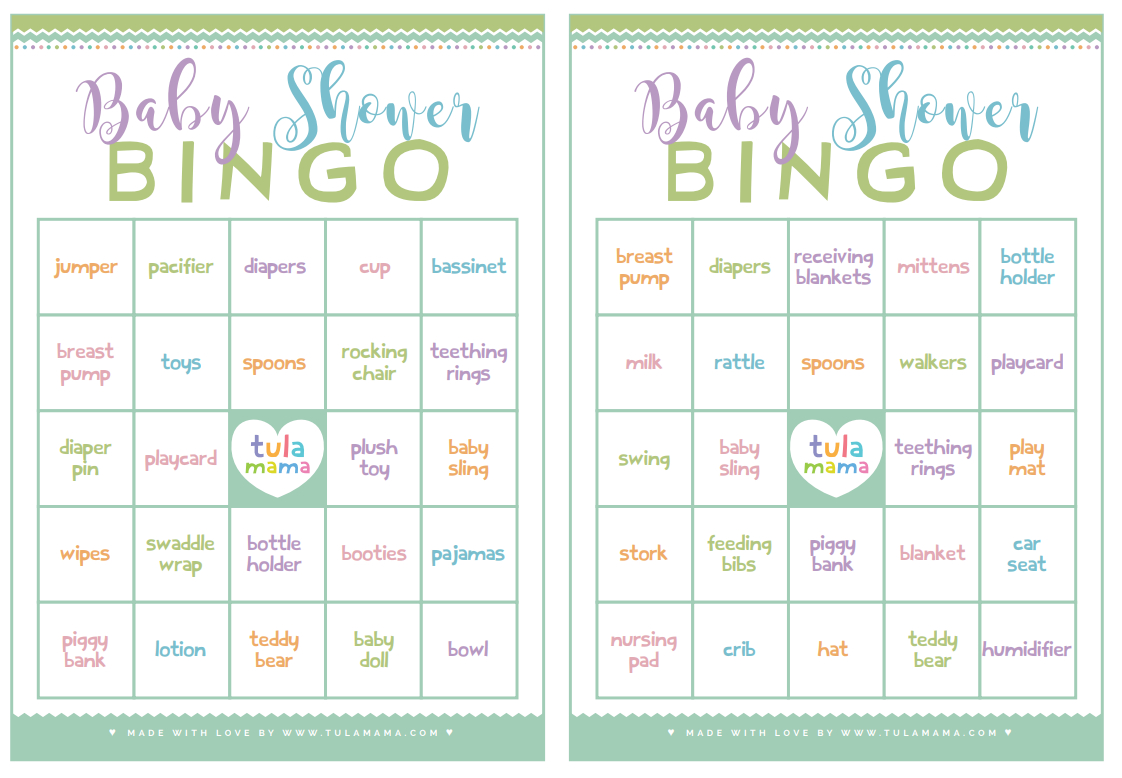 Baby Bingo Game Free Printable Free Printable