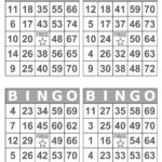 Bingo Cards 1000 Cards 4 Per Page Large Print