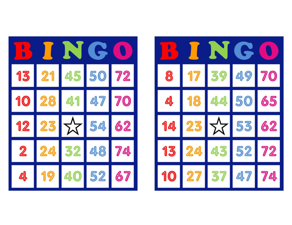 Bingo Cards 200 Cards 2 Per Page Pdf Download Colorful
