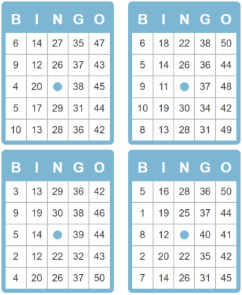 Bingo Cards 50 To Print