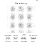 Black History Month Word Search Printable Word Search