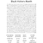 Black History Word Search Puzzles Printable Word Search