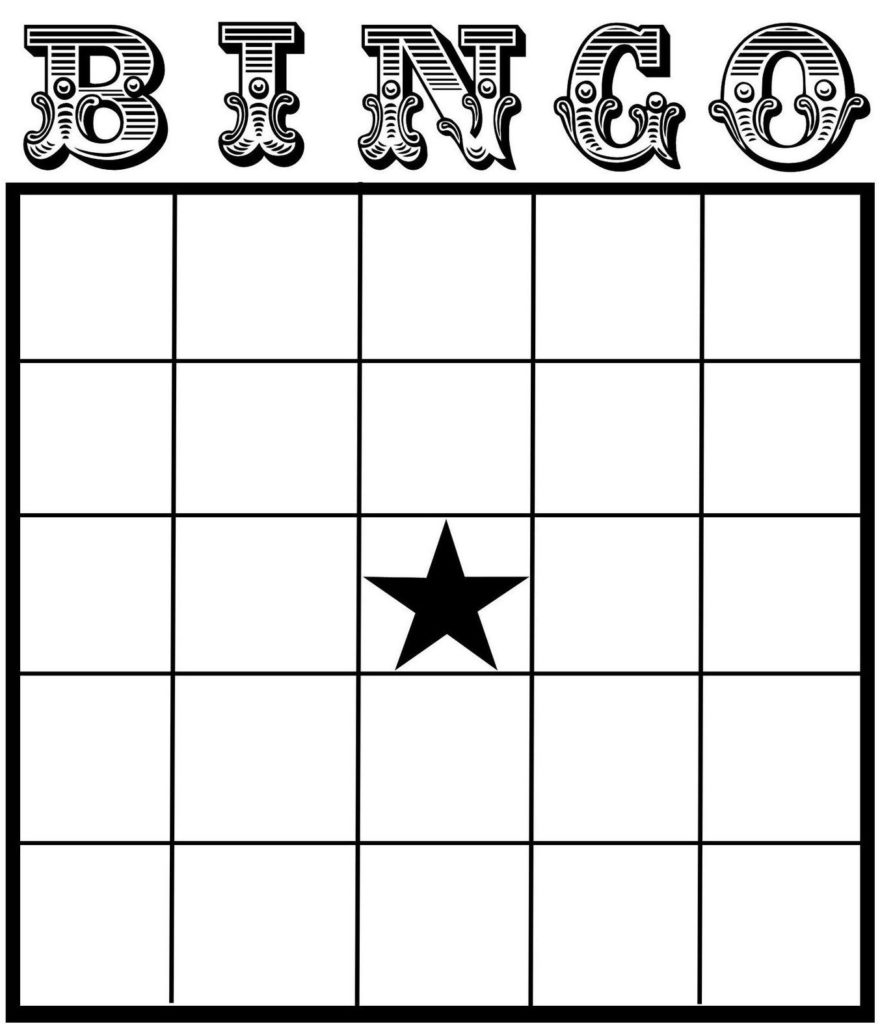 Blank Bingo 5X5 Coolest Free Printables Printable