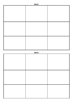 Blank BINGO Cards 3x3 By Madeleine Bella Teachers Pay 