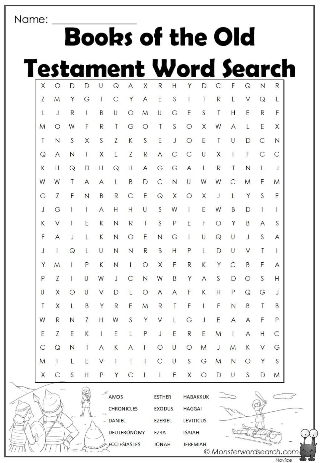 Books Of The Old Testament Word Search In 2020 Old 