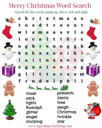 Free Printable Xmas Word Searches