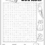Cool Pets Word Search With Images Kids Word Search