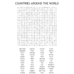 Countries Of The World Word Search WordMint