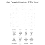 Countries Of The World Word Search WordMint