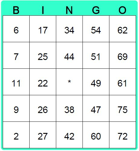 Create Blank Bingo Cards Bingo Card Maker Bingo Card 