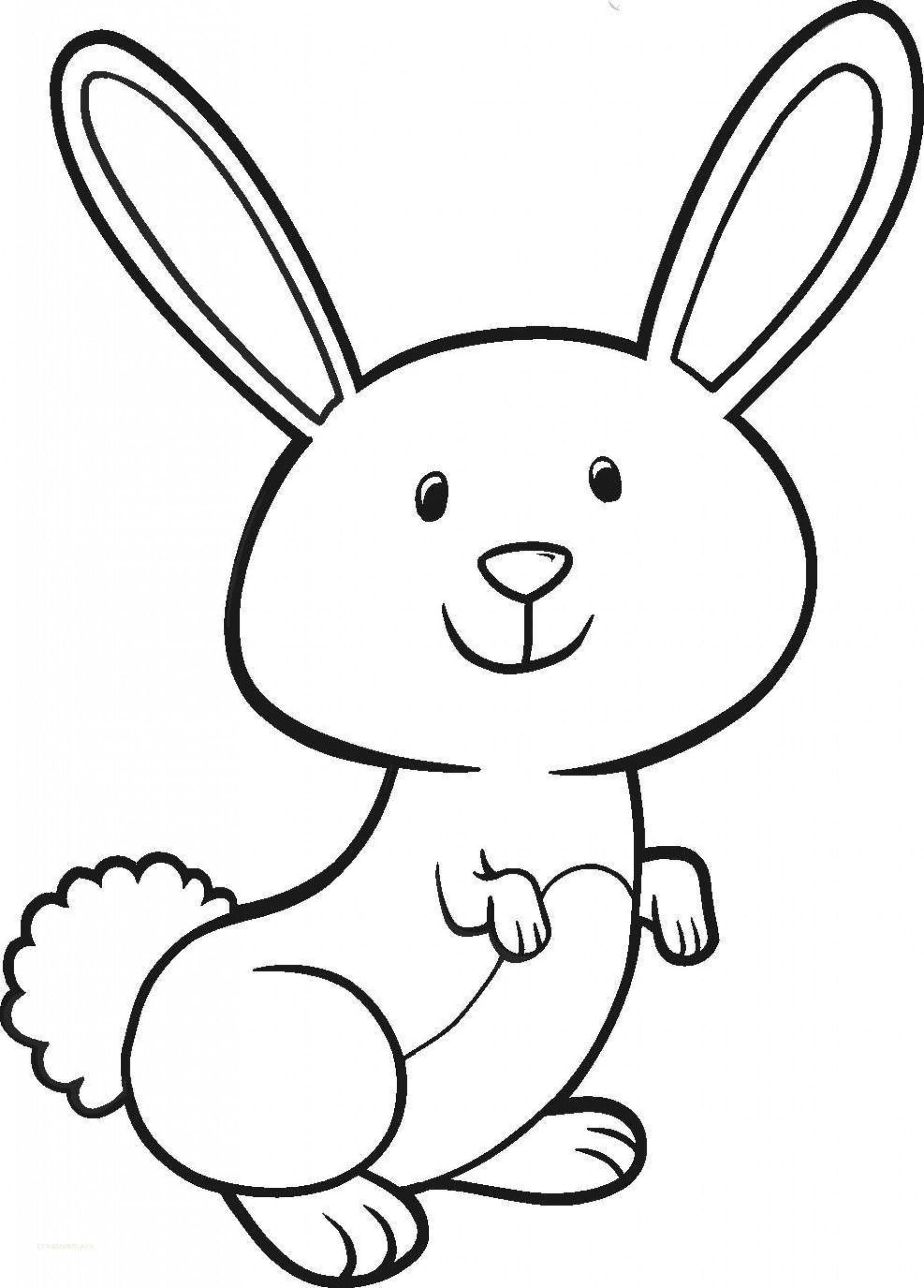 Cute Bunny Colouring Image