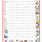 Daily Routines Picture Dictionary And Wordsearch English