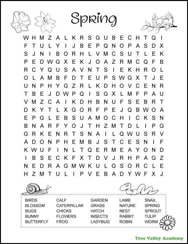 Difficult Spring Word Search In 2020 With Images 