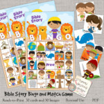 Digital Bible Bingo Printable Sunday School Bingo Game Jesus