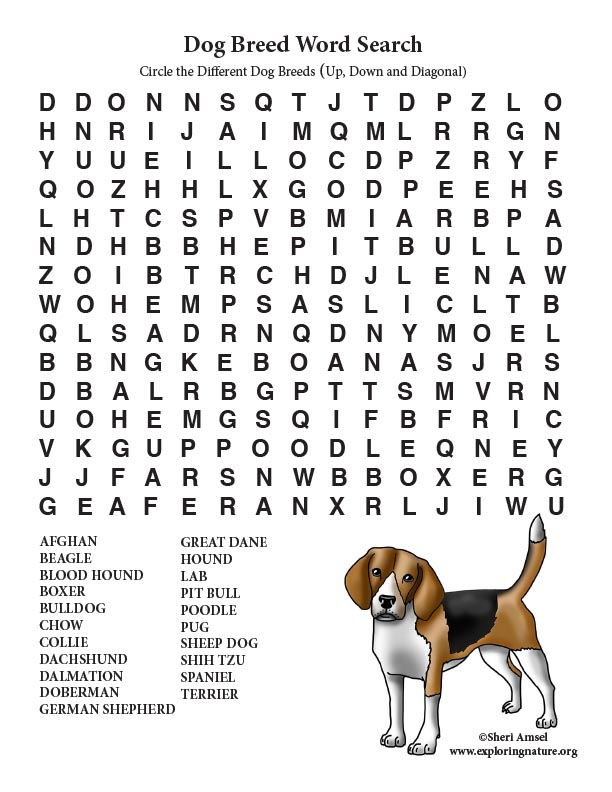 Dog Breed Word Search