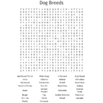 Dog Word Search Puzzles Printable Word Search Printable